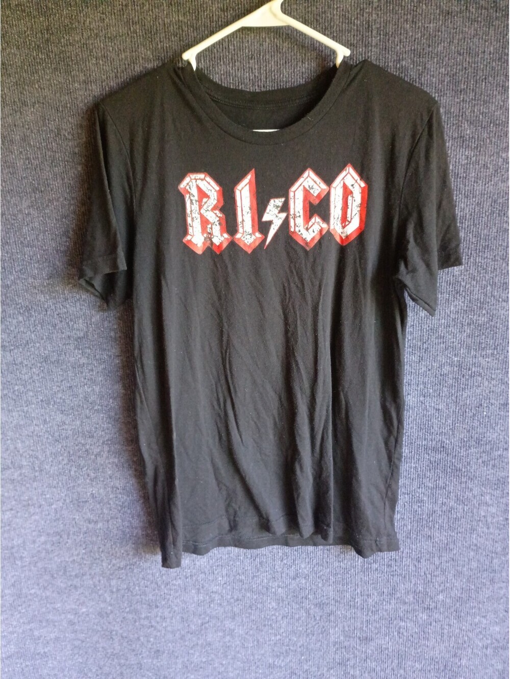 Rico Graphic Black T-Shirt with Front and Back Print